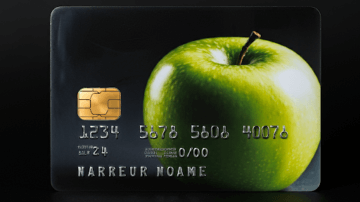 Credit card with apple design #tik4tat